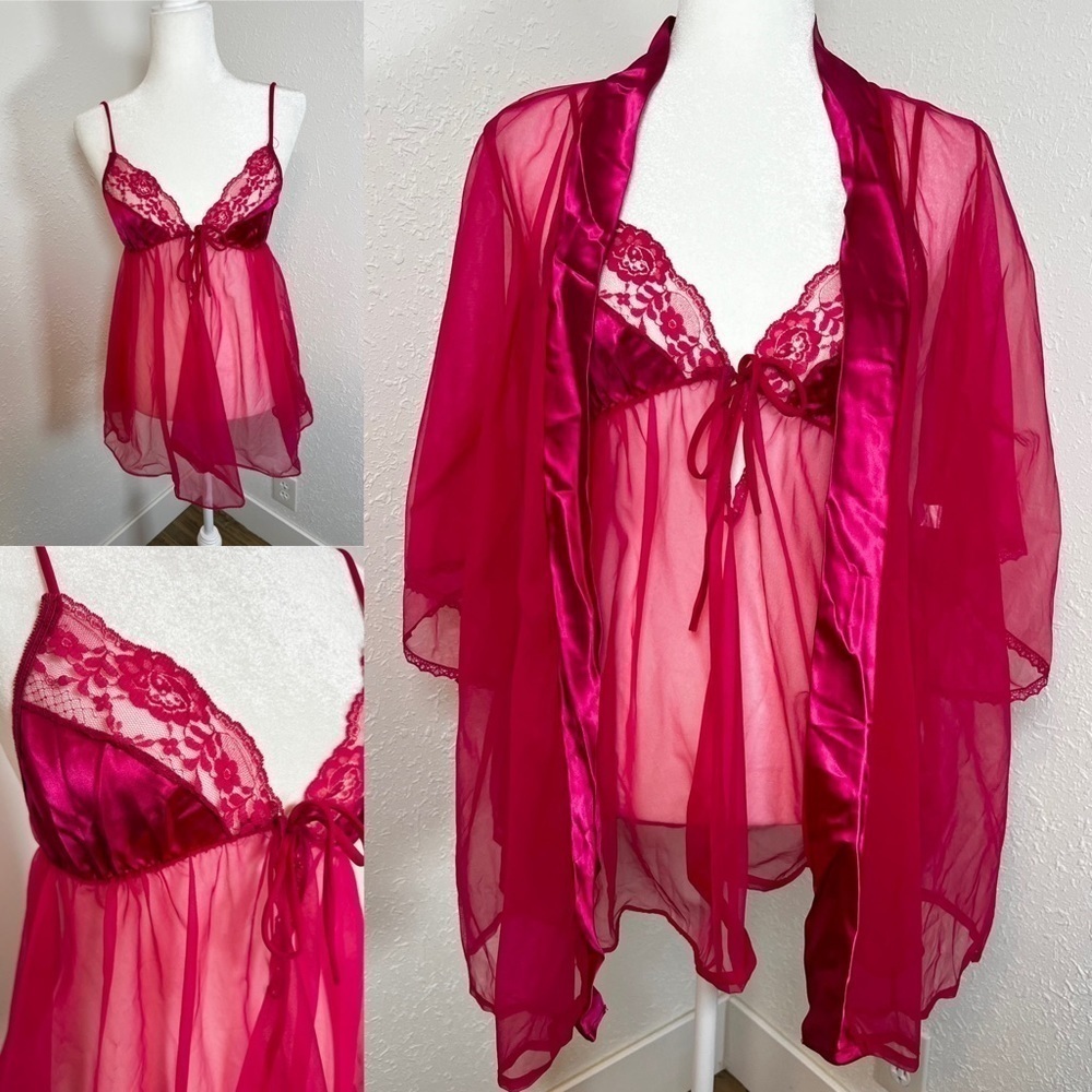 Vntg 70s Era Babydoll Lingerie Set - image 1